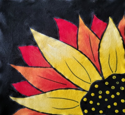 Sunflower Painting on Canvas Workshop