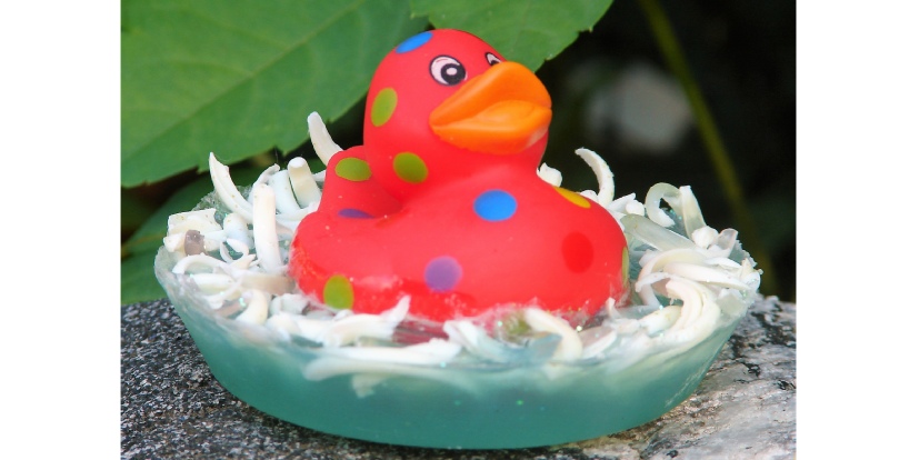floating rubber duckie soap