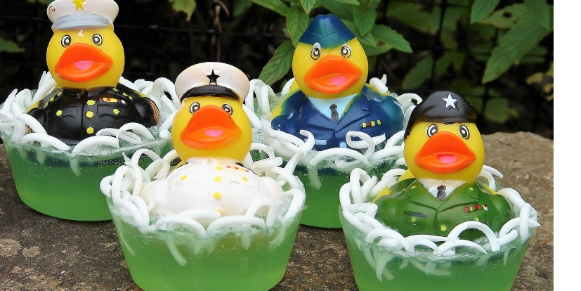 military rubber duckie soaps