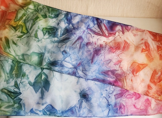 Scrunch-Paint a Silk Scarf Workshop