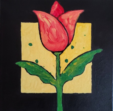 Kulina Folk Art abstract acrylic painting