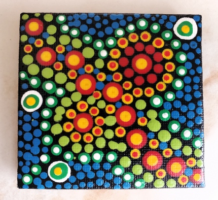 Abstract Dotted Painting Magnet Workshop